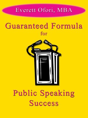 cover image of Guaranteed Formula for Public Speaking Success